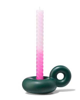 HEMA Kandelaar donut met oor groen (donkergroen)