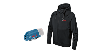 Bosch Blauw GHH 12 + 18V XA | Verwarmde hoody 2XL | Zonder accu & lader 06188000EU