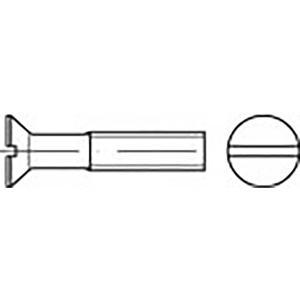 TOOLCRAFT TO-6862182 Verzonken schroeven M2.5 6 mm Sleuf DIN 963 Staal Verzinkt 200 stuk(s)