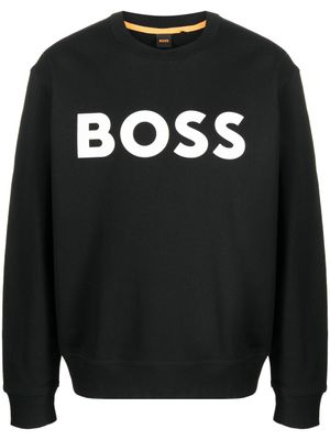 BOSS sweat en coton à logo imprimé - Noir