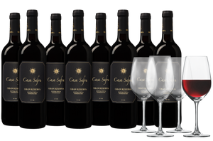 Wijnpakket Casa Safra Black Label Gran Reserva + 4 glazen