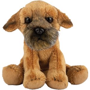 Pluche knuffel dieren Border Terrier hond 13 cm   -