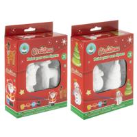 Grafix Kerst Gipsset 2 Figuren 7 cm Assorti