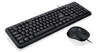 iBox OFFICE KIT II toetsenbord Inclusief muis USB QWERTY Engels Zwart