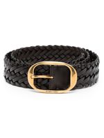 TOM FORD interwoven leather belt - Marron - thumbnail