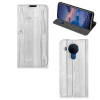 Nokia 5.4 Book | Wallet Case | White Wood