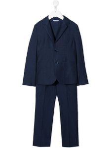 Dolce & Gabbana Kids blazer à logo brodé - Bleu