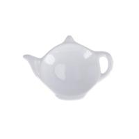 Theezakjeshouder theepot 12cm keramiek wit