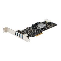 StarTech.com 4-poorts PCI Express (PCIe) SuperSpeed USB 3.0 kaartadapter met 4 speciale 5 Gbps kanalen UASP SATA/LP4-voeding - thumbnail