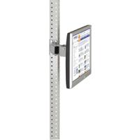 Manuflex ZB3630.9006 Monitor dragers voor universele en professionele met 80 mm-dubbel scharnier, VESA-adapter 100 mm, in aluminium zilver vergelijkbaar met