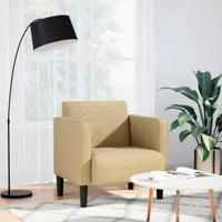 Fauteuil met armleuningen 54 cm corduroy stof lichtgroen grijs