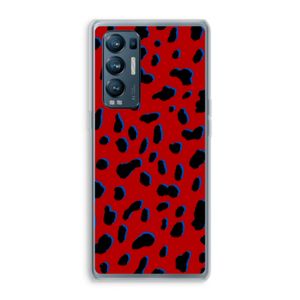 Red Leopard: Oppo Find X3 Neo Transparant Hoesje