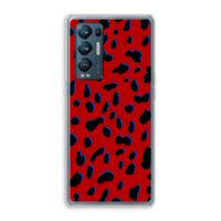 Red Leopard: Oppo Find X3 Neo Transparant Hoesje