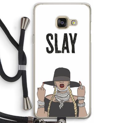 Slay All Day: Samsung Galaxy A3 (2016) Transparant Hoesje met koord