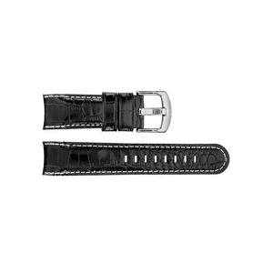 Horlogeband TW Steel TWB110 / TWB72 / TW72 / TW110 Leder Zwart 22mm