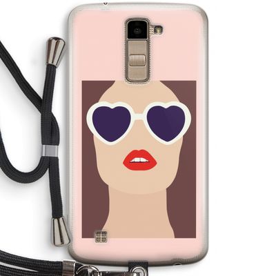 Red lips: LG K10 (2016) Transparant Hoesje met koord