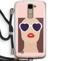 Red lips: LG K10 (2016) Transparant Hoesje met koord