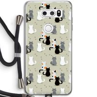Katten: LG V30 Transparant Hoesje met koord