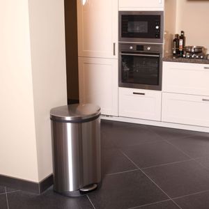 EKO - Europe Shell Step Bin 22+22L 44 l Rond Roestvrijstaal