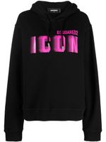 DSQUARED2 hoodie Icon Blur en coton - Noir