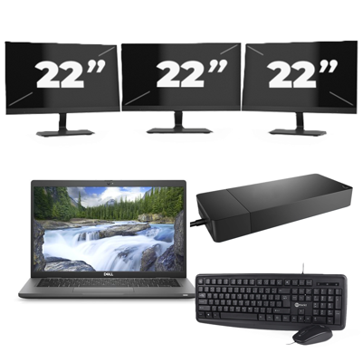 Dell Latitude 7330 - Intel Core i7-12e Generatie - 13 inch - 32GB RAM - 256GB SSD - Windows 11 Home + 3x 22 inch Monitor Dell Latitude 7330 - Intel Core i7-12e Generatie - 13 inch - 32GB RAM - 256GB SSD - Windows 11 Home + 3x 22 inch Monitor