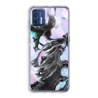 Pastel zwart: Motorola Moto G9 Plus Transparant Hoesje