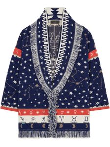 Alanui cardigan Astrology Wheel en jacquard - Bleu