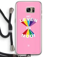 Het Leven Is Mooi: Samsung Galaxy S7 Edge Transparant Hoesje met koord
