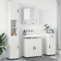 Badkamermeubelset 4 pcs Wit 61 x 35 x 64 cm Bewerkt hout
