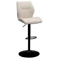 Leen Bakker - Barkruk Jesse - Verstelbaar - Zand - Stof - Beige - 47x57x98.5 Cm