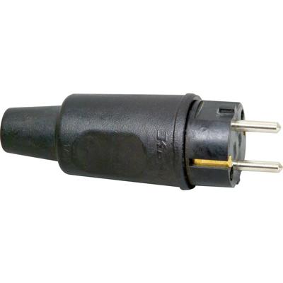 Kopp 179516009 Stekker met randaarde PA, Rubber 230 V Zwart IP44