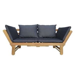 Loungebank Murcia - grijs - 95x153/191x68 cm - Leen Bakker