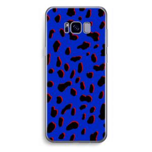 Blue Leopard: Samsung Galaxy S8 Plus Transparant Hoesje