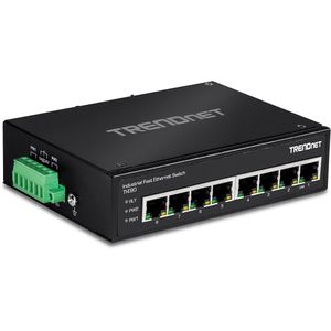 Trendnet TI-E80 netwerk-switch Unmanaged Fast Ethernet (10/100) Zwart