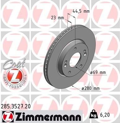 Remschijf Coat Z 285352720