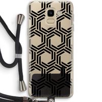 Geometrisch patroon: Samsung Galaxy J6 (2018) Transparant Hoesje met koord