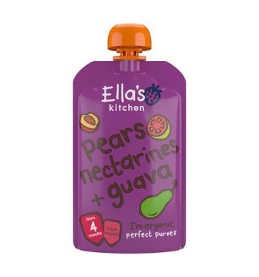 Pears nectarines & guava 4+ knijpzakje bio