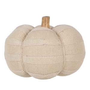 Clayre & Eef Decoratie Pompoen Ø 20x14 cm Beige Stof Beige