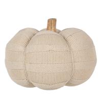 Clayre & Eef Decoratie Pompoen Ø 20x14 cm Beige Stof Beige