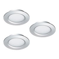 LED-inbouwspot set 3 stuks Modena zilver 3W dimbaar