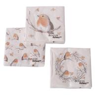 Boltze Home Servetten ruby roodborst 20-delig papier
