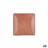 Dinerbord Bidasoa Gio Bruin Plastic 18 x 18 cm (12 Stuks)