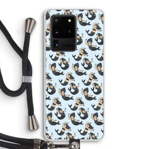 Zeemeermin: Samsung Galaxy S20 Ultra Transparant Hoesje met koord