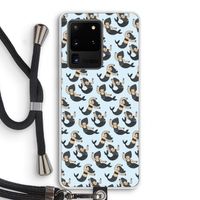 Zeemeermin: Samsung Galaxy S20 Ultra Transparant Hoesje met koord