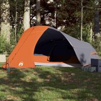 VidaXL Koepeltent 4-persoons waterdicht grijs en oranje