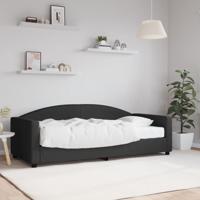 Slaapbank met matras 90x190 cm stof zwart