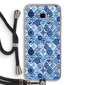 Blauw motief: Samsung Galaxy J4 Plus Transparant Hoesje met koord