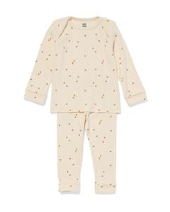 HEMA Baby Meegroeipyjama Bij Gebroken Wit (gebroken wit)