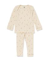 HEMA Baby Meegroeipyjama Bij Gebroken Wit (gebroken wit)