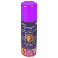 Haarverf/haarspray - neon paars - spuitbus - 125 ml - Carnaval - waterbasis